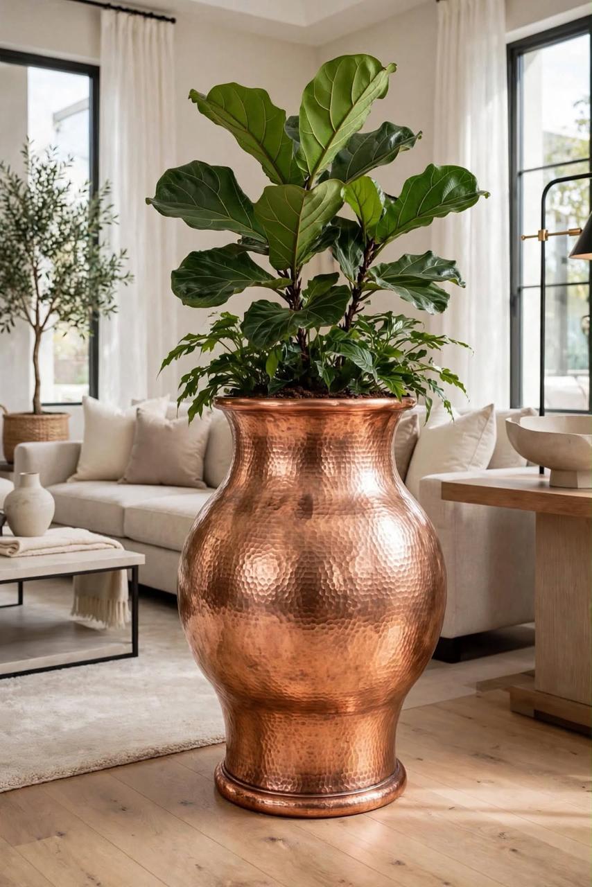 Antique Rose gold luxury pot planter