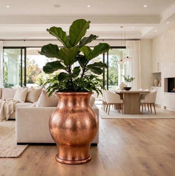Antique Rose gold luxury pot planter