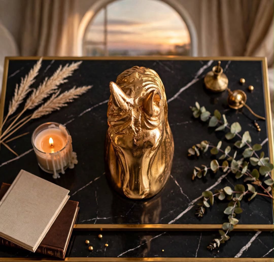 Evlin Oversize Luxury  Horse Head Showpiece