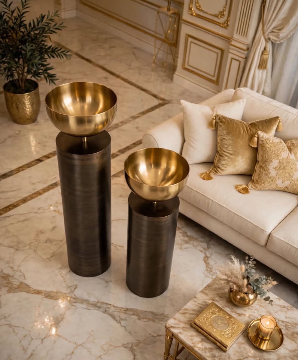 Belle Aura Luxury  Column planter set of 2