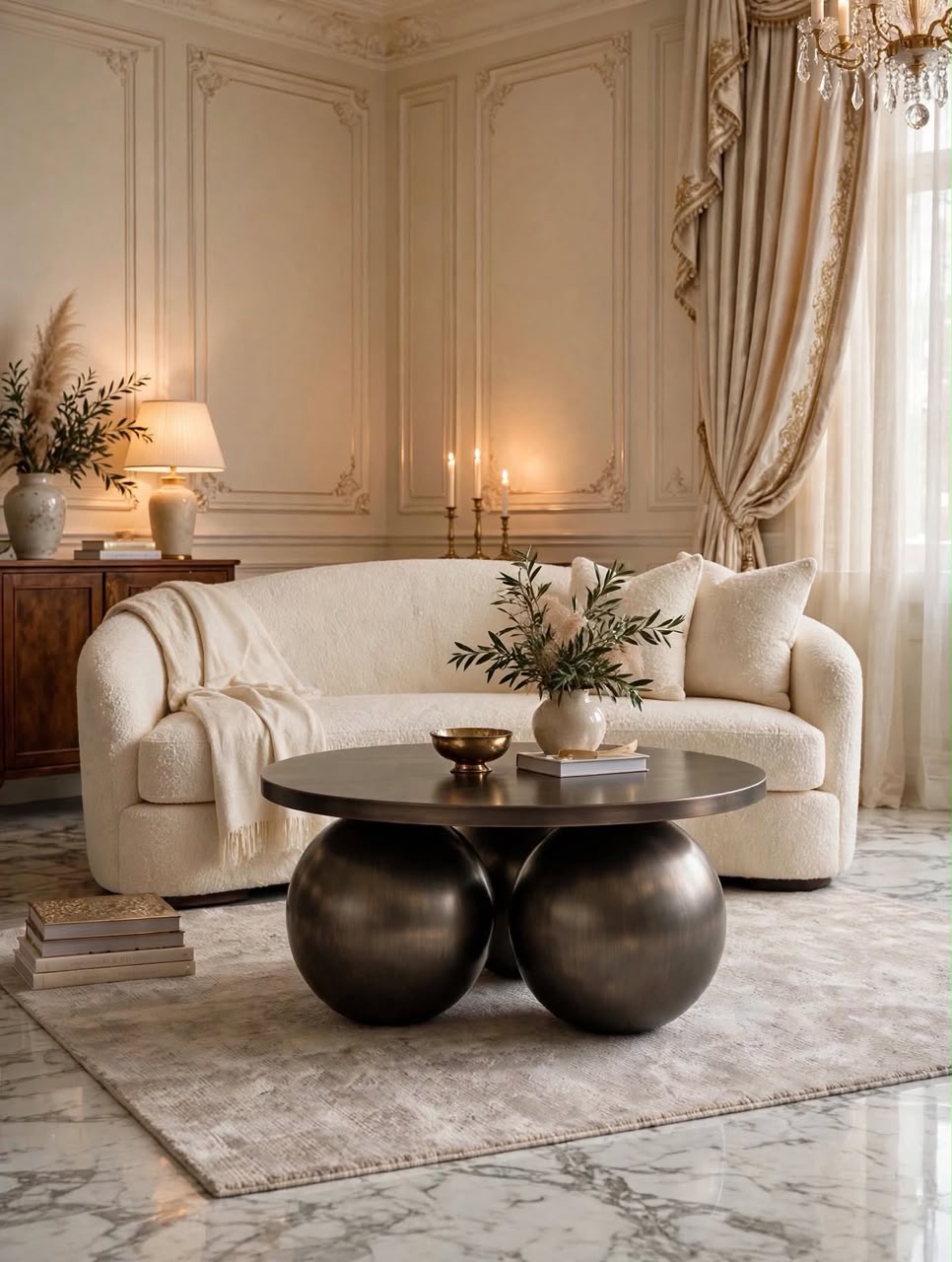 Orbis - Brushed Antique Gunmetal Bronze coffe Table