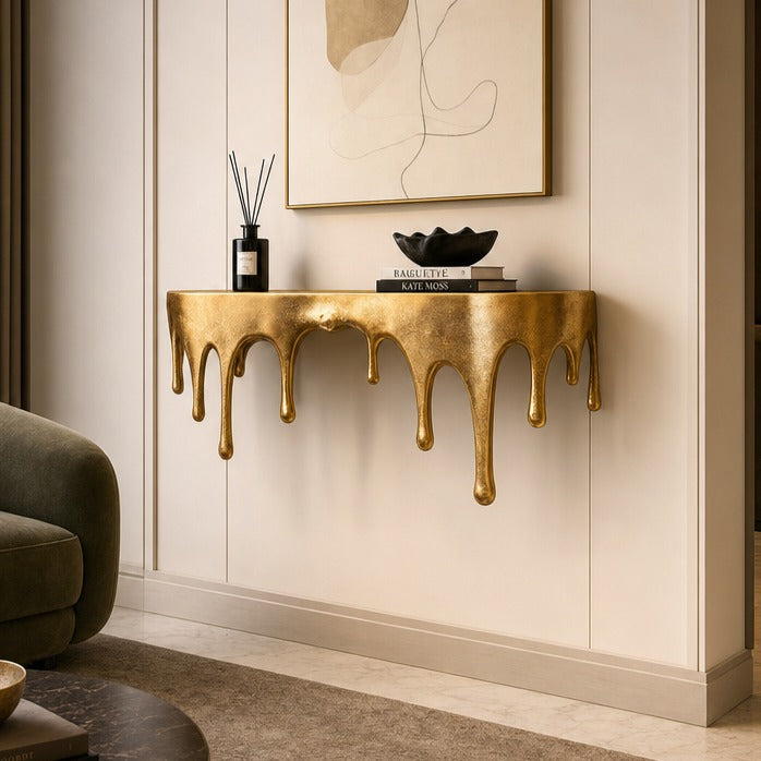 Midas Luxury  Drip Half Moon Wall Shelf