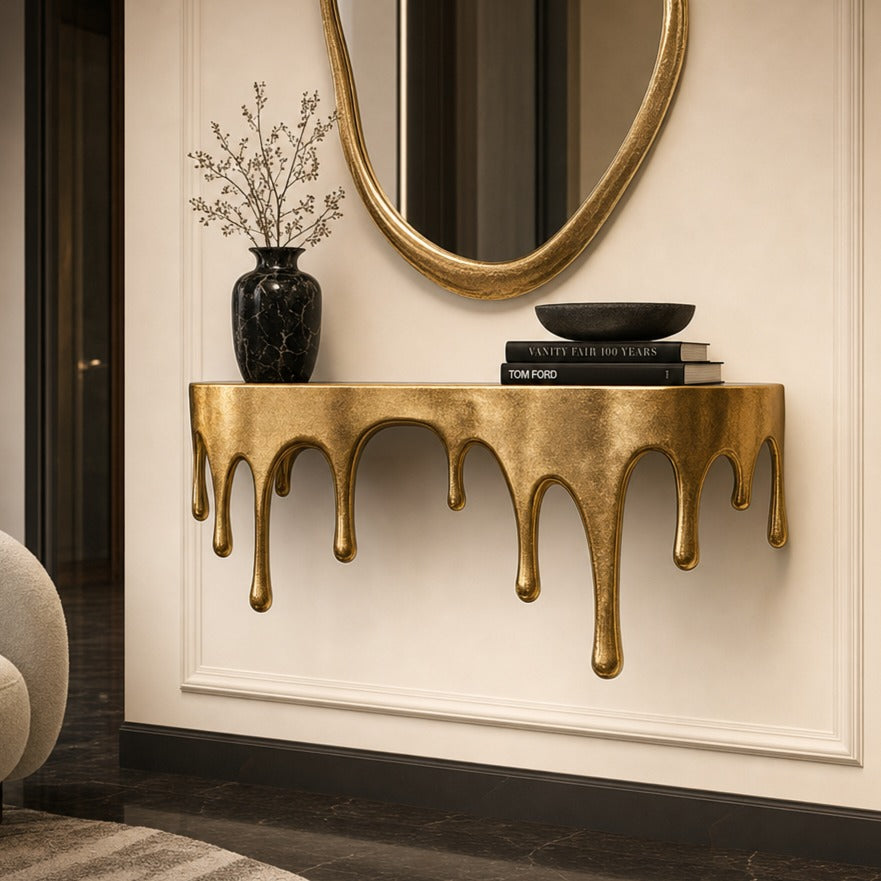 Midas Luxury  Drip Half Moon Wall Shelf