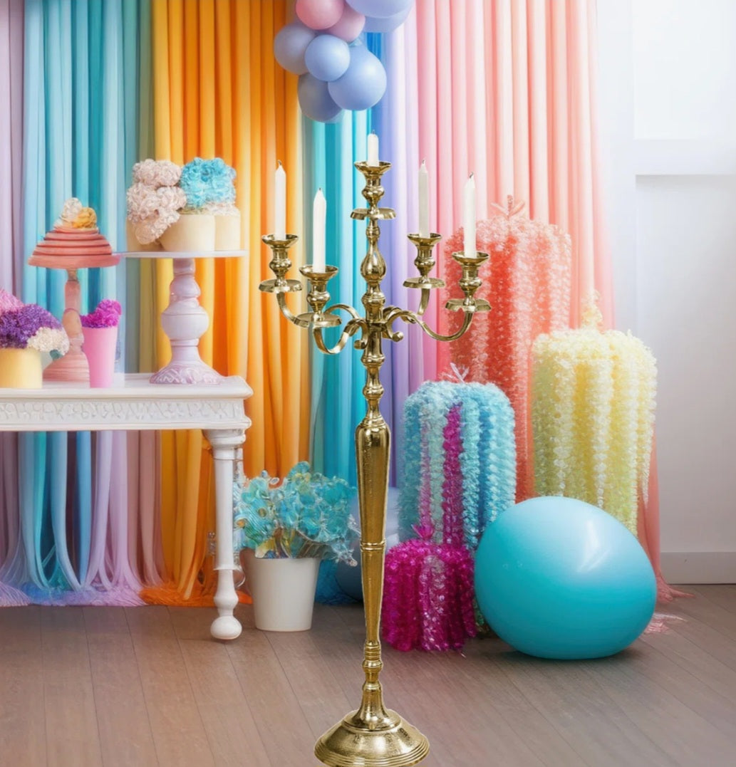 Luxury Hamptons 4 ft Golden Candelabra