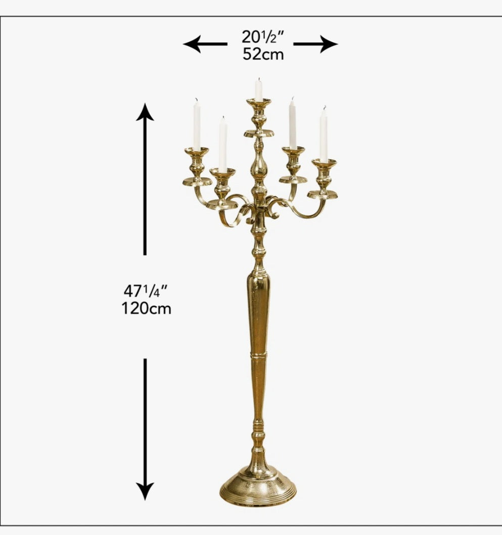 Luxury Hamptons 4 ft Golden Candelabra