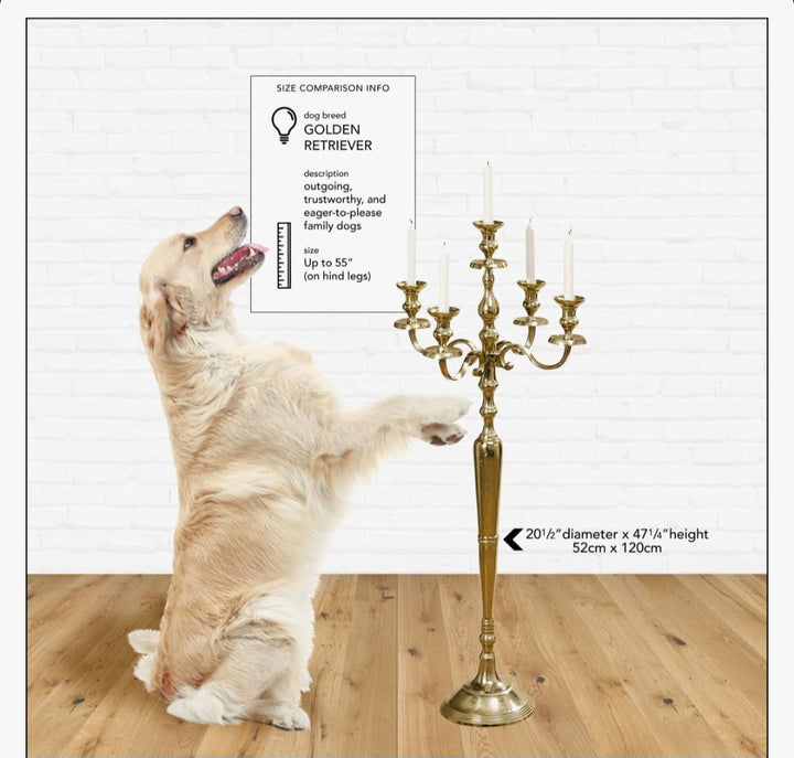 Luxury Hamptons 4 ft Golden Candelabra