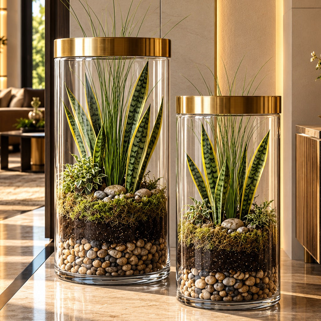 Verdant Acralic Planter Set of 2