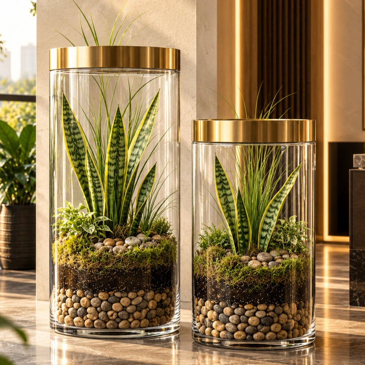 Verdant Acralic Planter Set of 2
