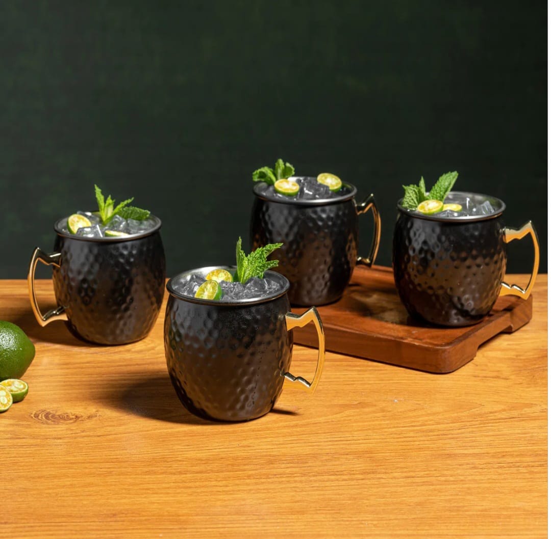 Mascow Hammered Mule Mugs Set of 4