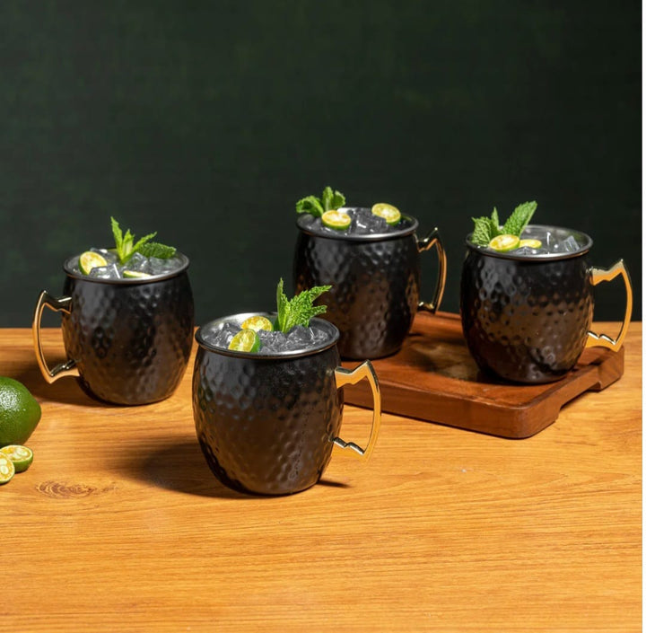Mascow Hammered Mule Mugs Set of 4