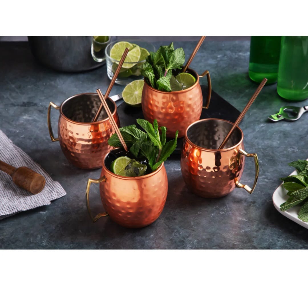 Sahara Hammered Mule Mugs Set of 4