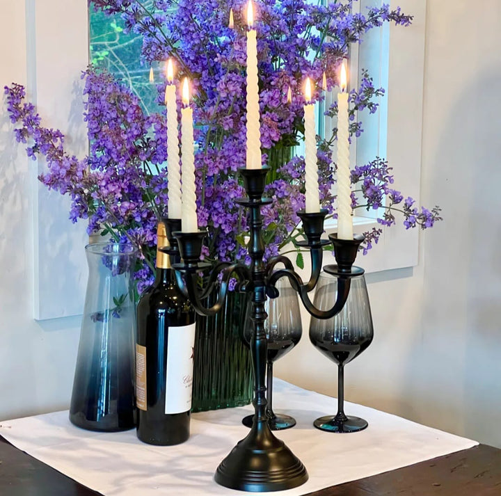 vara   Black   5   Arm   Candleholder