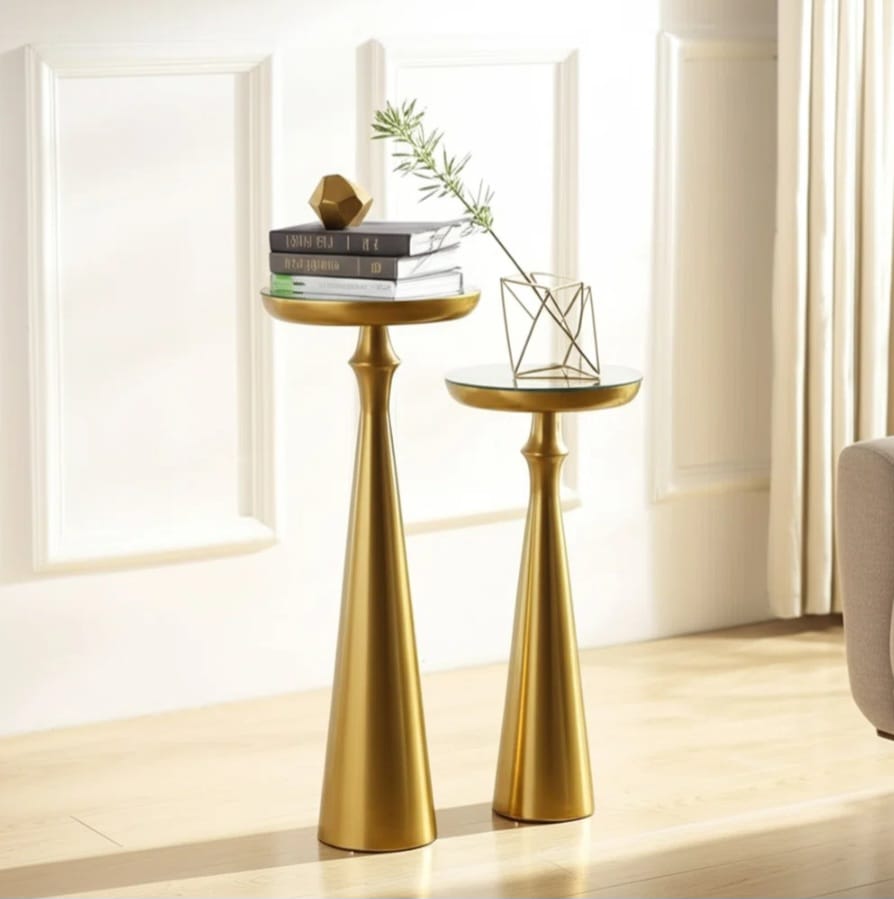 Raha  Sculptural Accent Side Tables