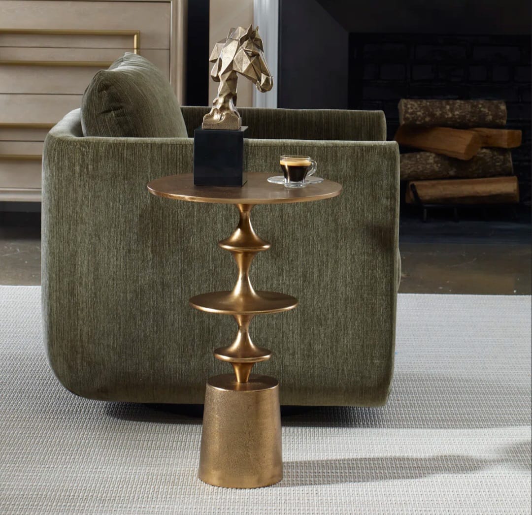 Elina  Brass Accent Table