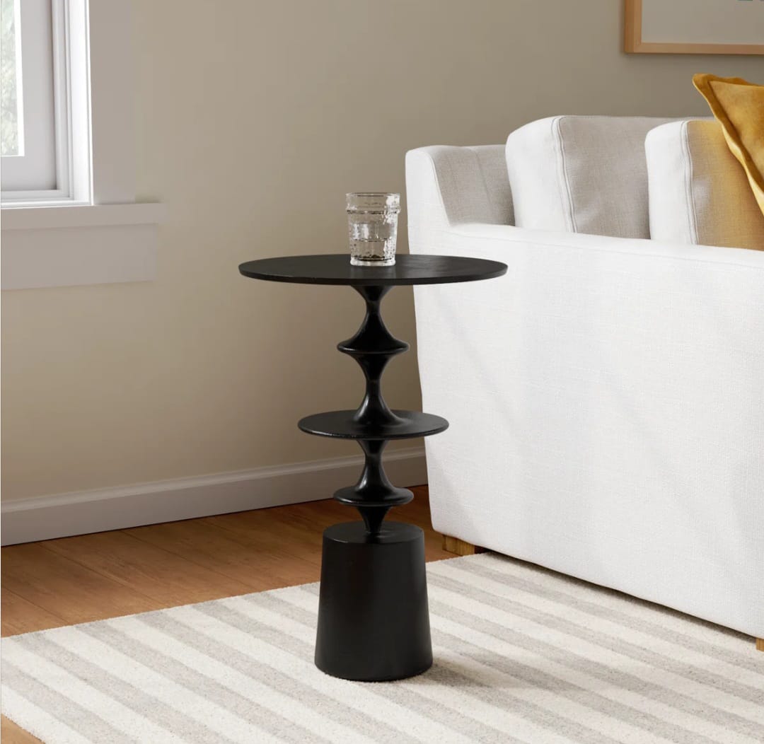 Lana  Brass Accent Table
