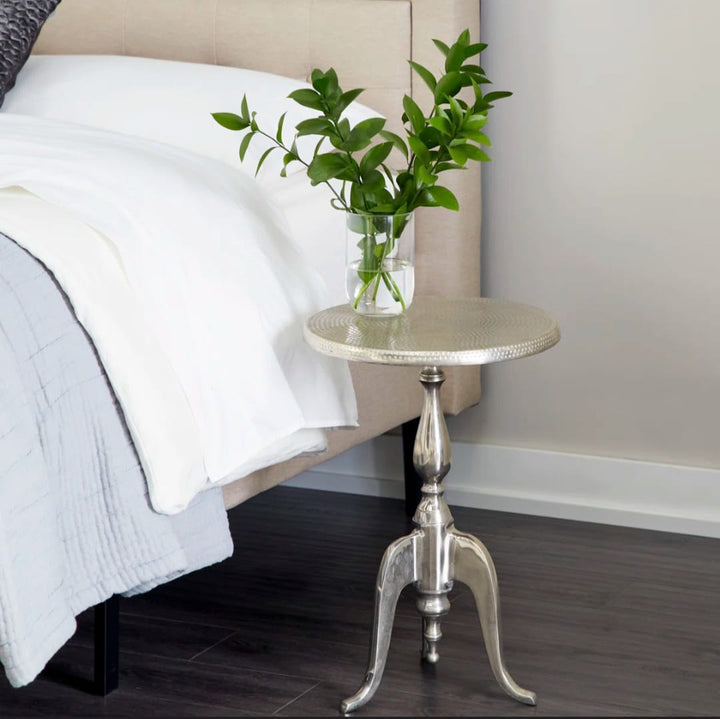 Goodlett Aluminum Metal Small Hammered table