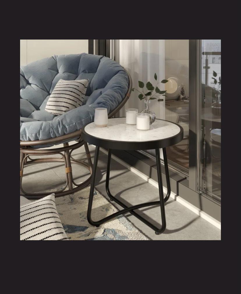 Ebaar  Round Outdoor Side Table