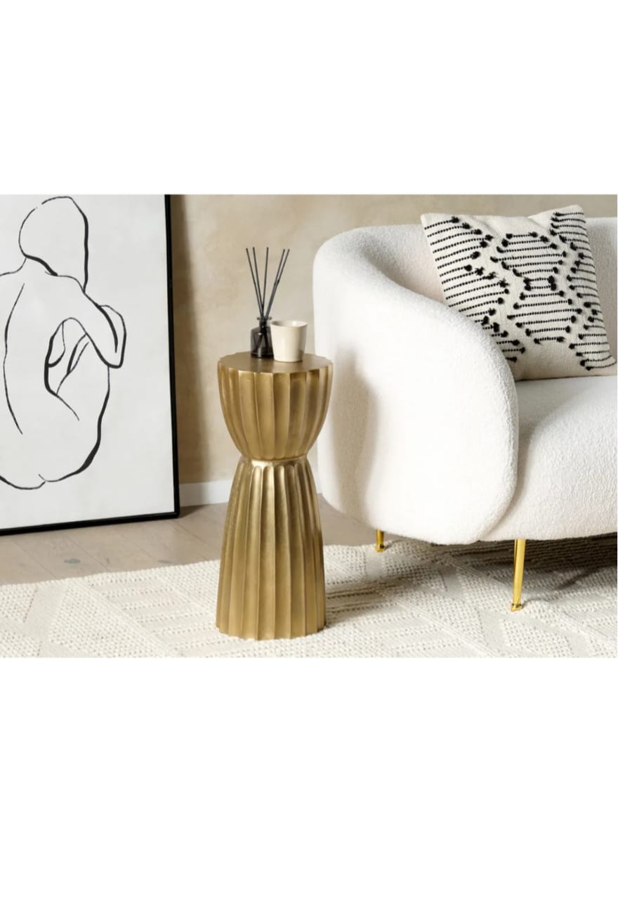 OUYEN  Metal Gold Side Table