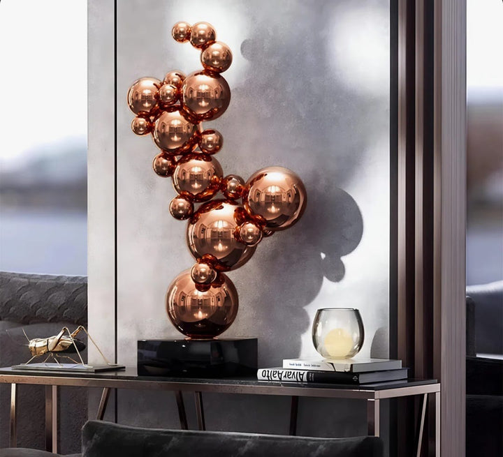 Evlin  Large Floor Sculpture Stainless Steel Decor For Living Room