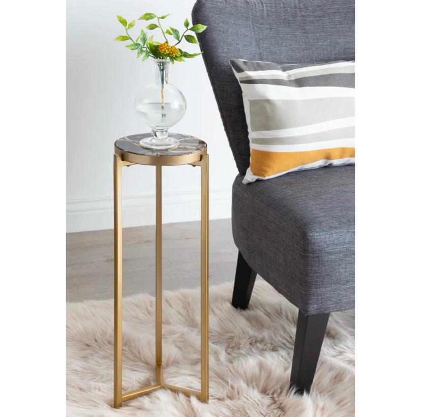 Eveland Round Metal Drink Table