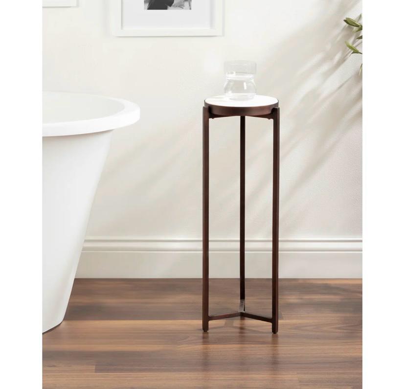 Evaar  Round Metal Drink Table