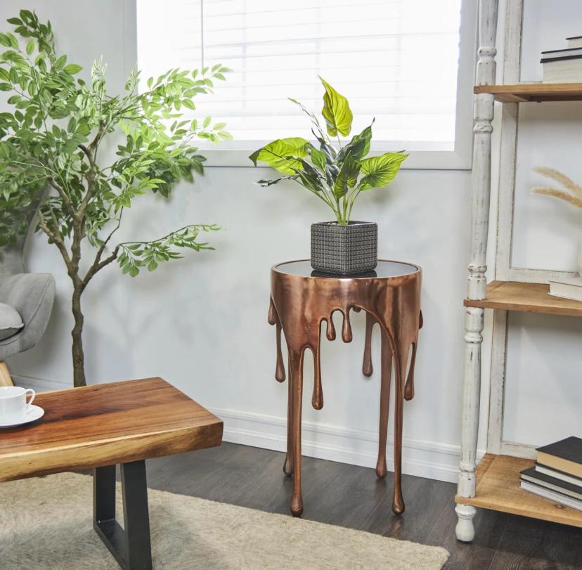 Deco Melting Drip Side End Accent Table