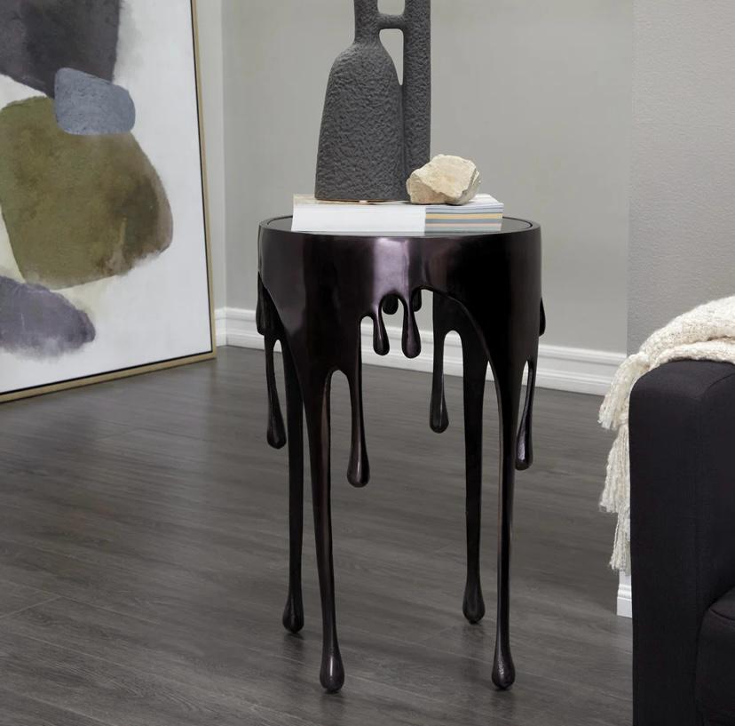 Sahara  Melting Drip Side End Accent Table