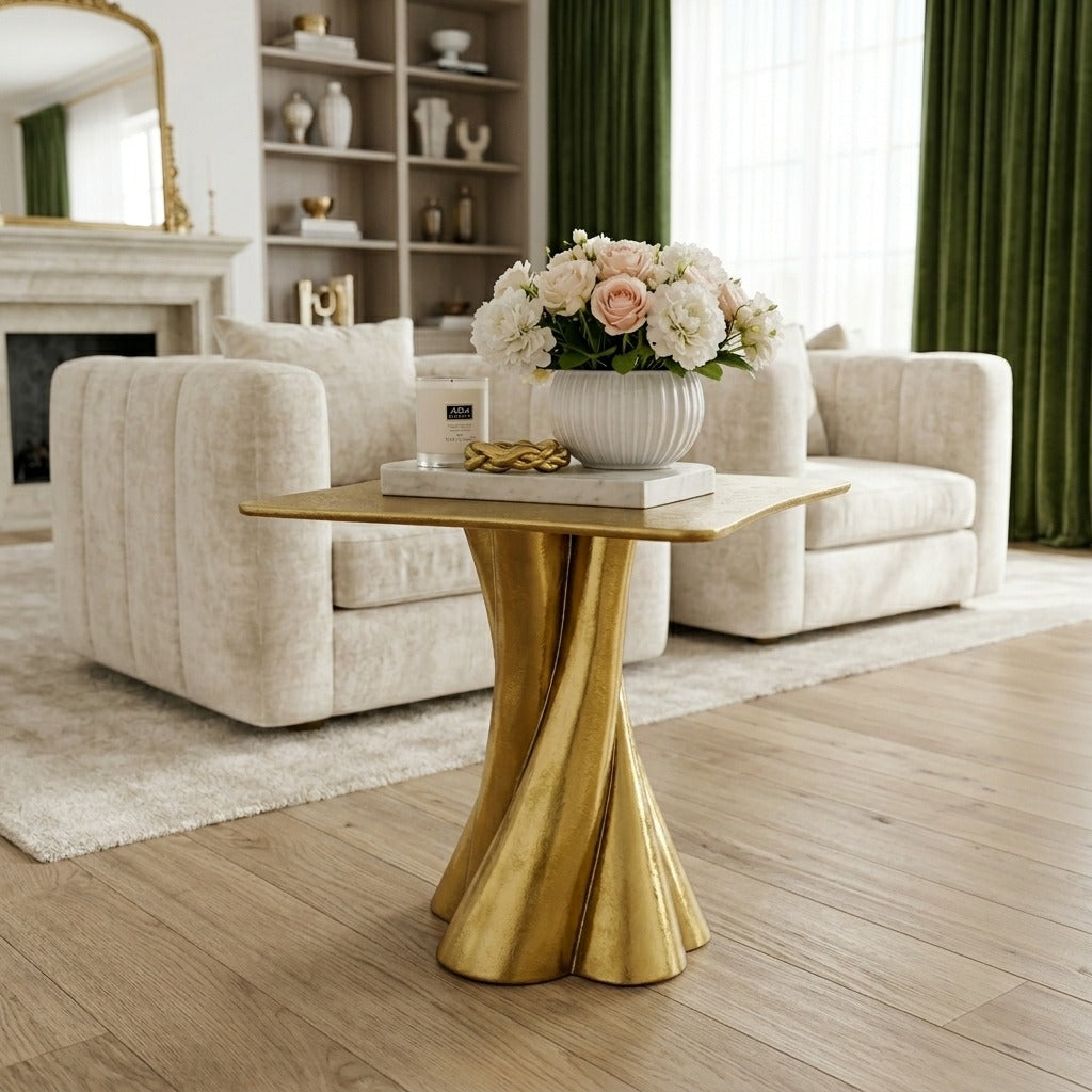 Floor    Gold   Accent   Table