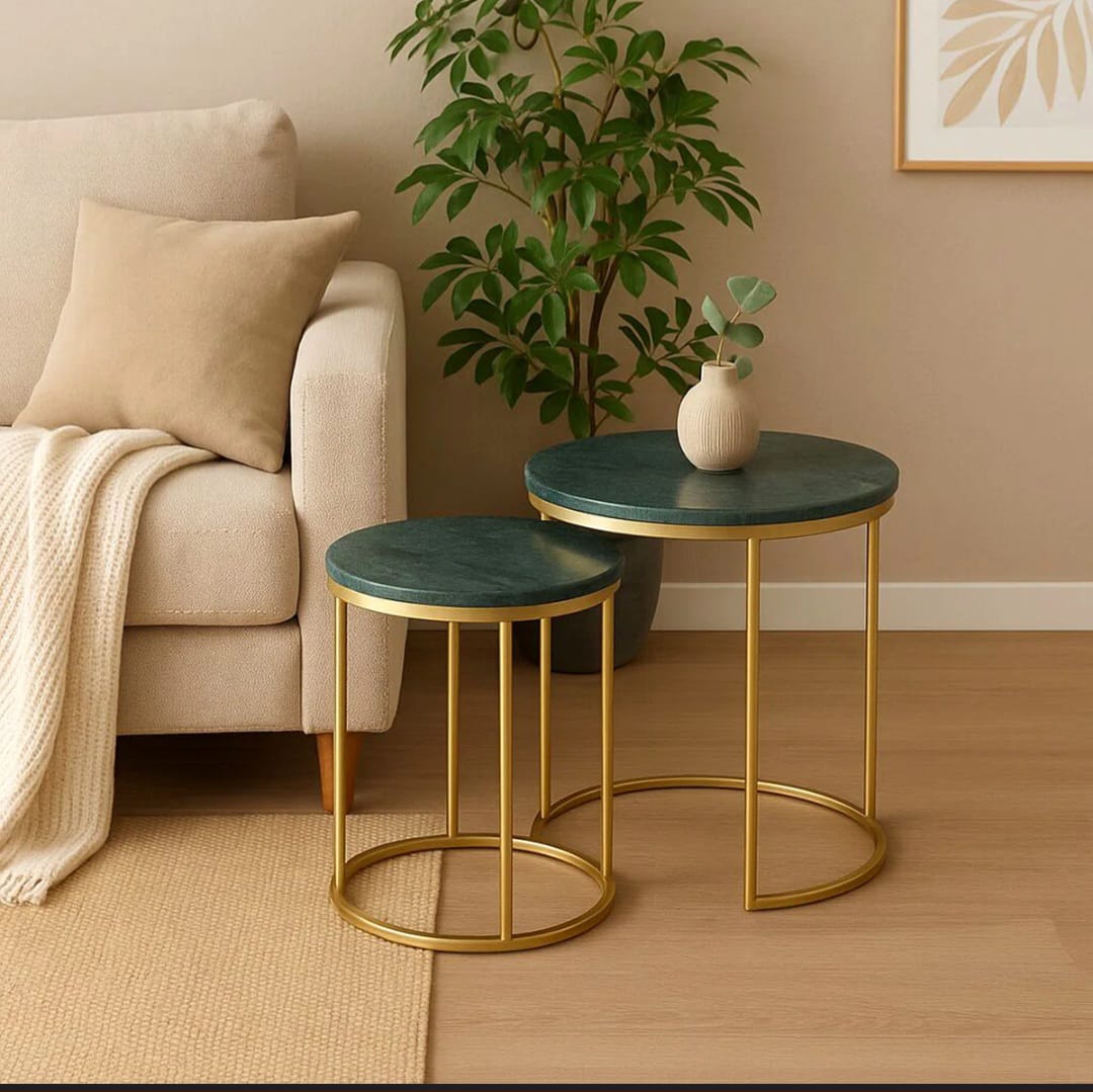 Zora    Round   Nesting   Table   Set   of   2