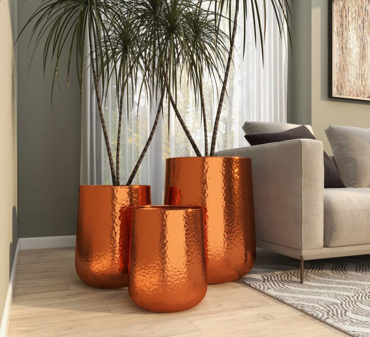 palma Luxury Metal Pot Planter set of 3