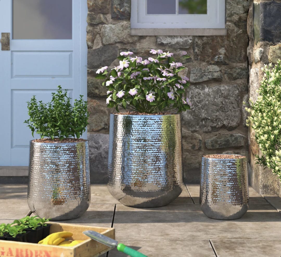 Marbalo  Metal Pot Planter set of 3