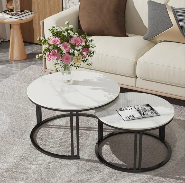 Jakesha Stone Top Nesting Coffee Table