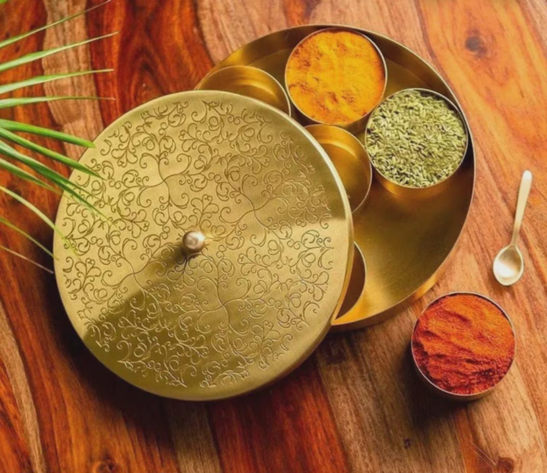 spice box Brass indian handmade