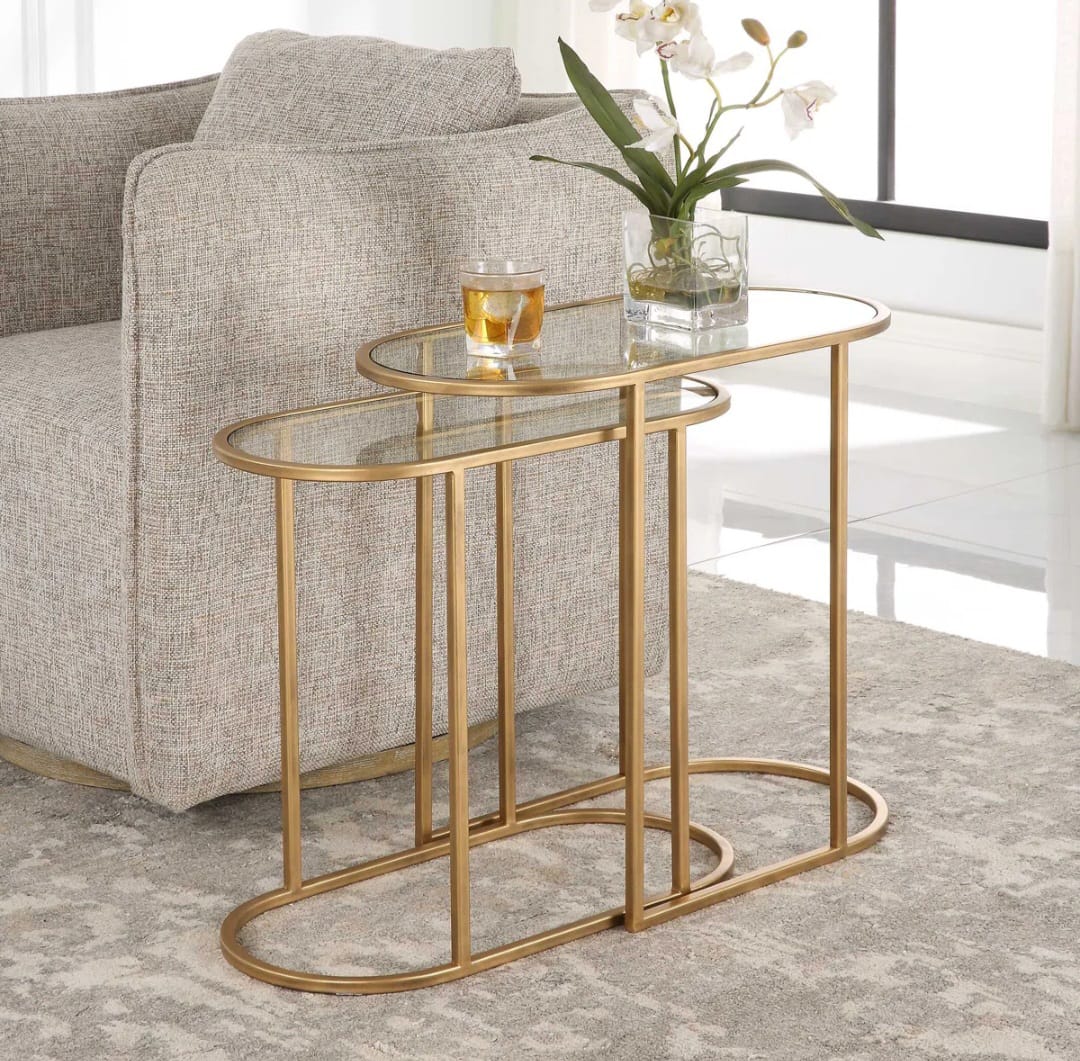 Lutterworth Glass Top Nesting Tables