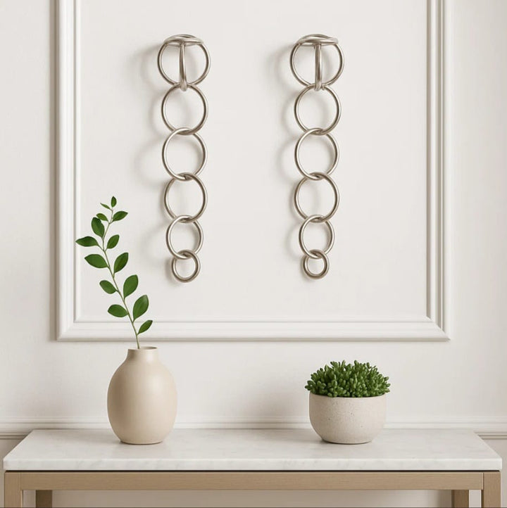 Amara Hanging Chain Sculpture Wall Decor for Home Accent