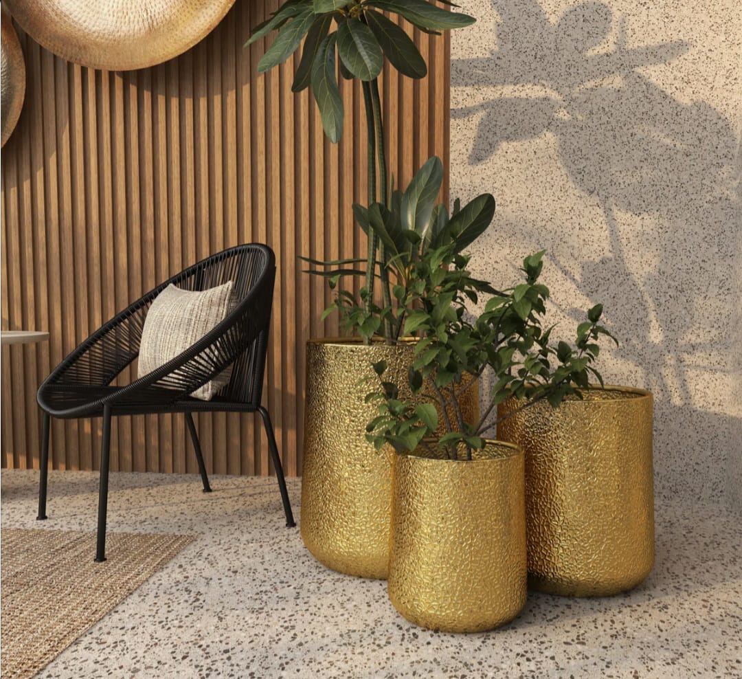 Lasa Luxury Metal Pot Planter set of 3