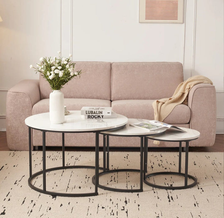 Deco Modern Nesting Round Coffee Table (Set of 3