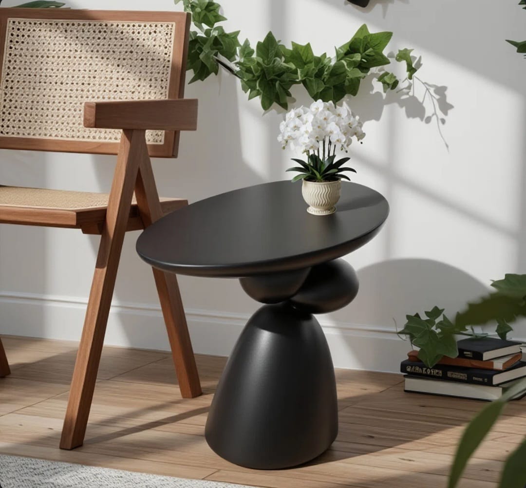 Oval End Table & Side Table