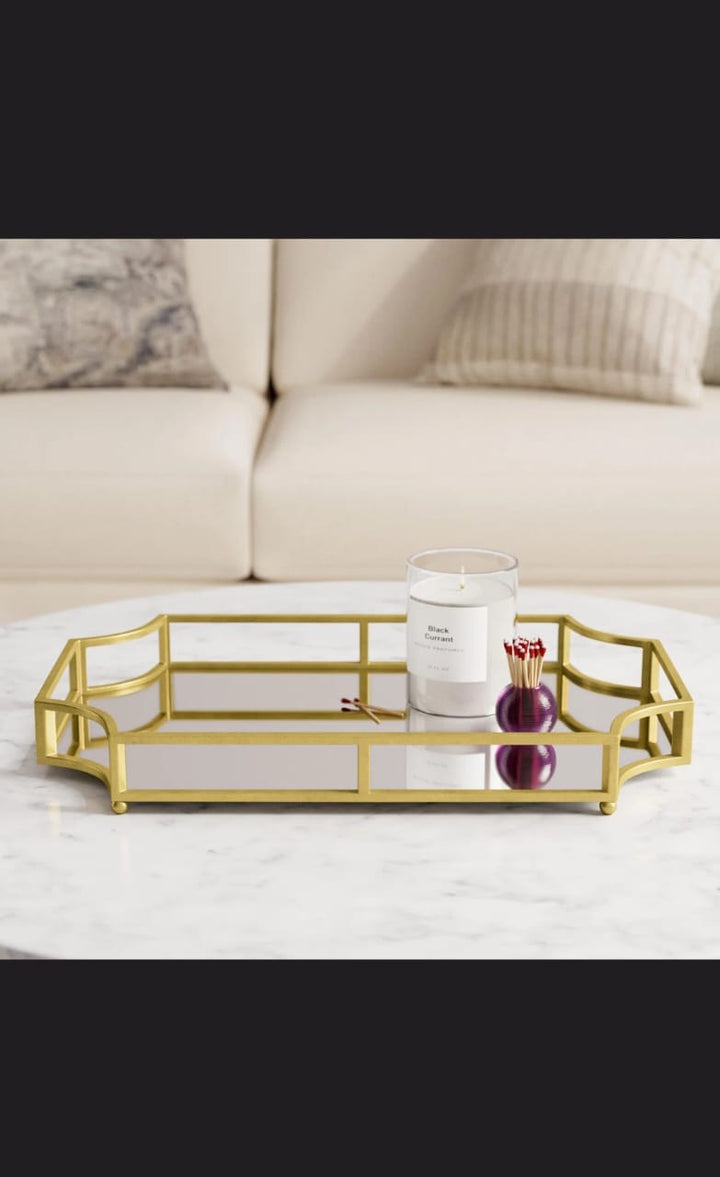 Rosa Mirrored Glass Tray