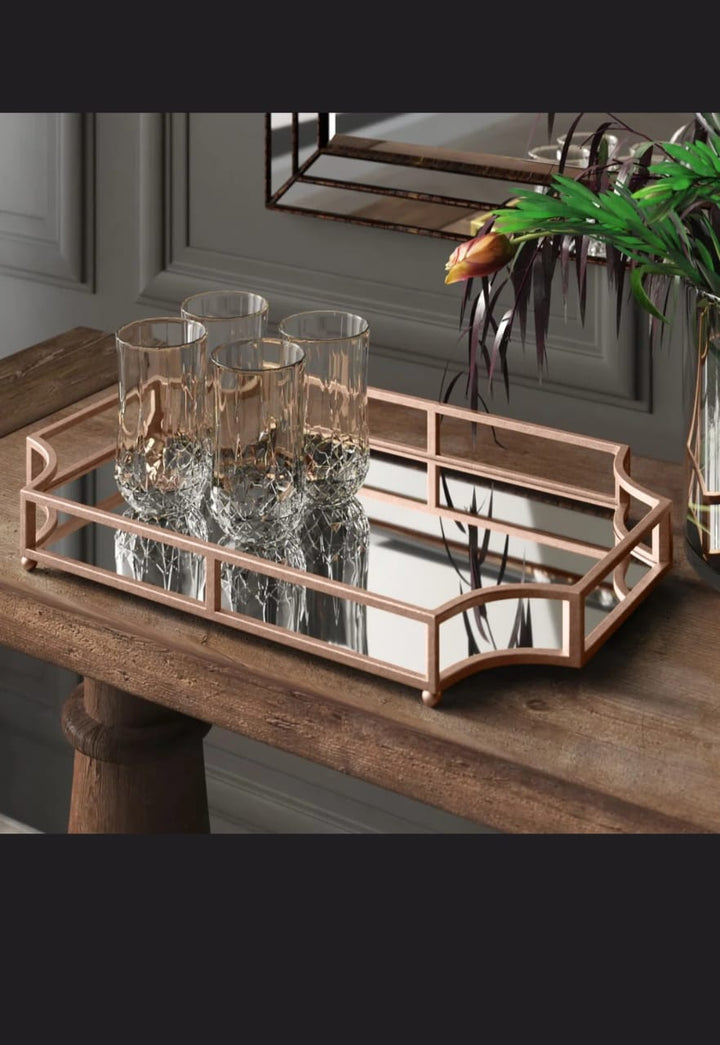 Luxurious Large Decorative Metal Tray