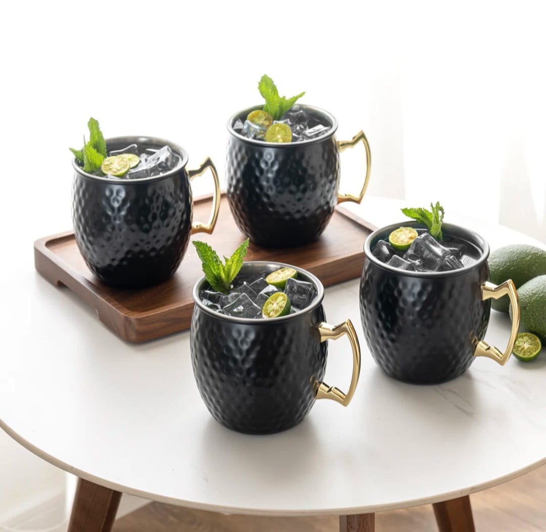 Mascow Hammered Mule Mugs Set of 4