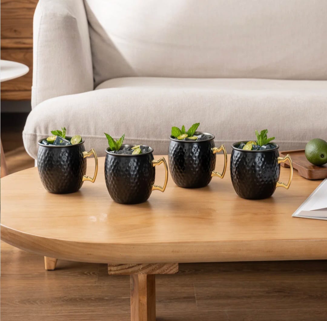 Mascow Hammered Mule Mugs Set of 4
