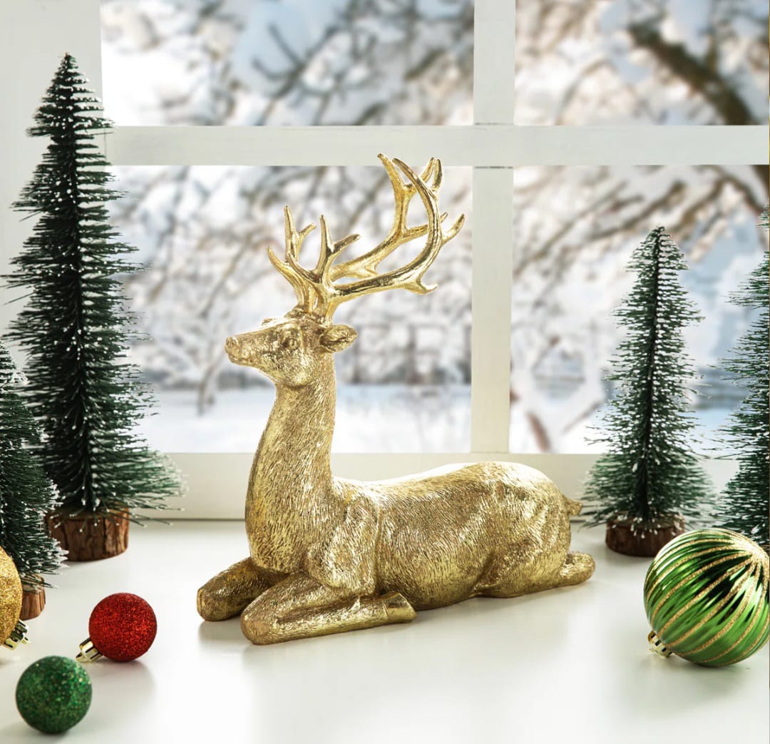 Resa  Christmas Lying Reindeer Table Decor