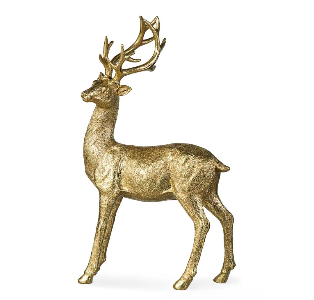 Evora  Christmas Standing Reindeer Figurine Table Decor  set of 2