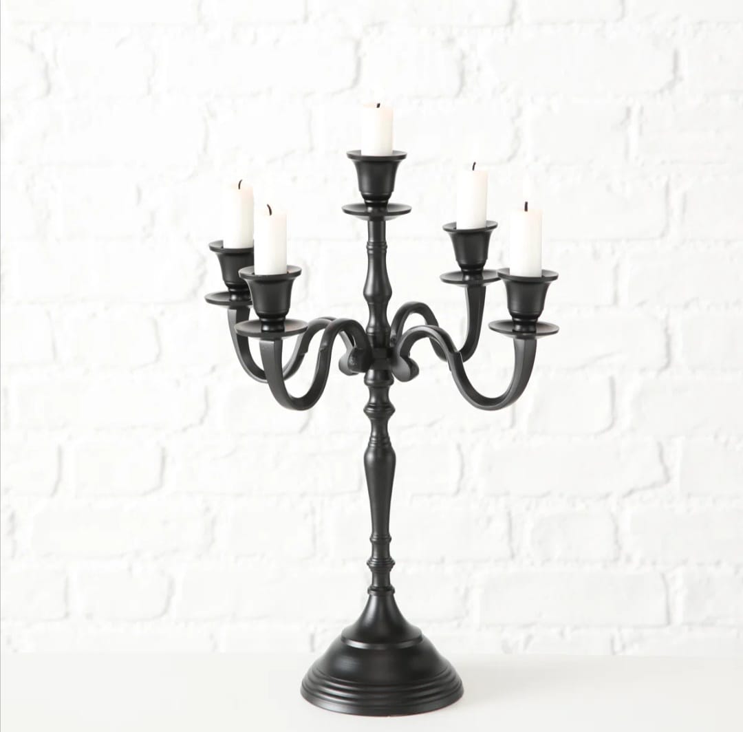 vara   Black   5   Arm   Candleholder