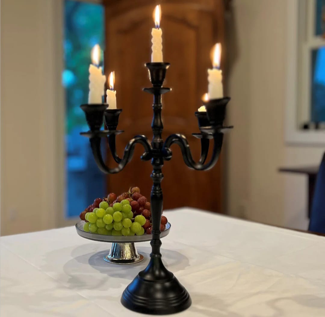 vara   Black   5   Arm   Candleholder