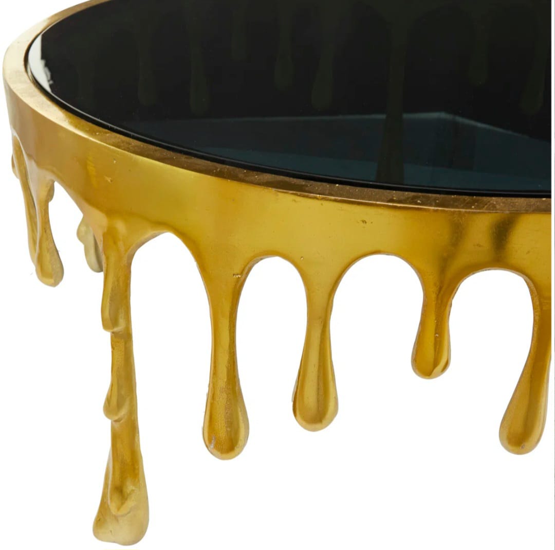 Esaar Melting  Metal Drip Living Room Coffee Table