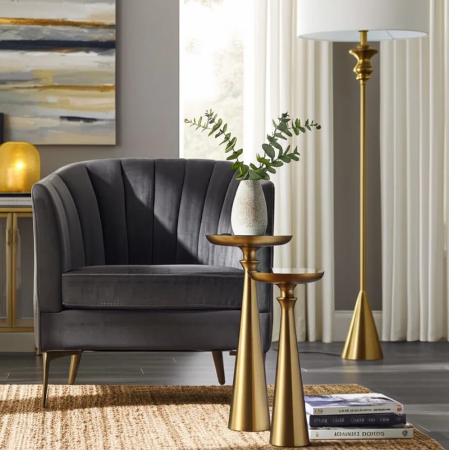 Raha  Sculptural Accent Side Tables