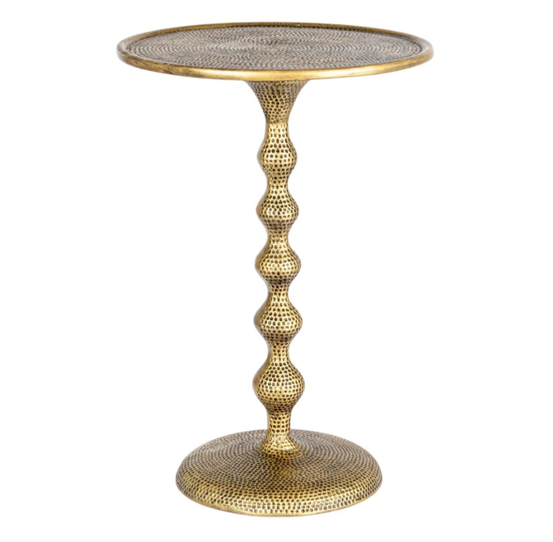 Oslo  Hammered Metal Side Table