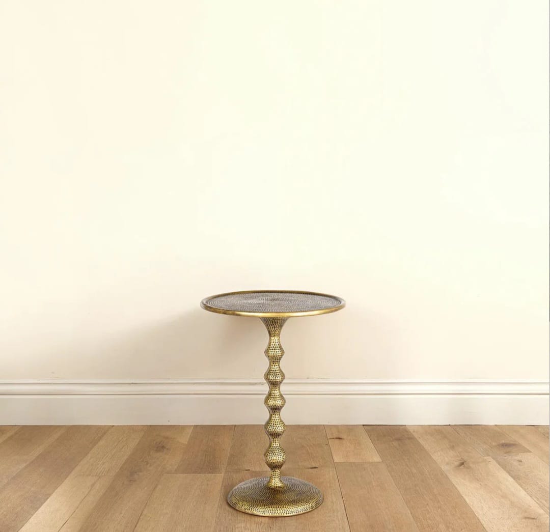 Oslo  Hammered Metal Side Table